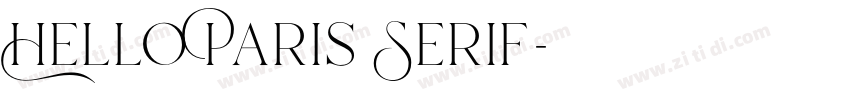 Hello Paris Serif字体转换